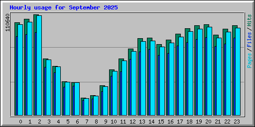 Hourly usage for September 2025