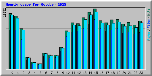 Hourly usage for October 2025
