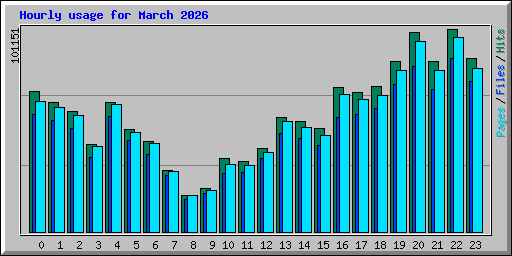 Hourly usage for March 2026